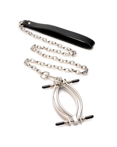 Затискач для статевих губ Master Series: Pussy Tugger Adjustable Vagina Clamp with Chain - Фото №1