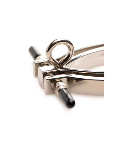 Затискач для статевих губ Master Series: Pussy Tugger Adjustable Vagina Clamp with Chain - Фото №4