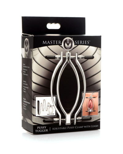 Затискач для статевих губ Master Series: Pussy Tugger Adjustable Vagina Clamp with Chain - Фото №9