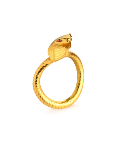 Ерекційне кільце з головою кобри Master Series: Cobra King Golden Cock Ring - Фото №2