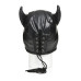 Маска з рогами Master Series: Dungeon Demon Bondage Mask with Horns, чорна - Фото №4