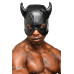 Маска з рогами Master Series: Dungeon Demon Bondage Mask with Horns, чорна - Фото №10