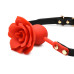 Силіконовий кляп з трояндою Master Series: Blossom Silicone Rose Gag – Red - Фото №2