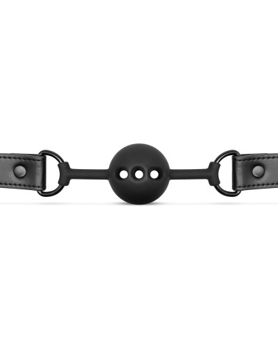 Повітропроникний кляп Bedroom Fantasies: Breathable Silicone Ball Gag, чорний - Фото №3