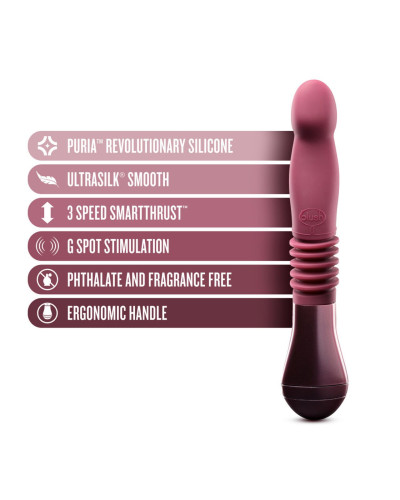Пульсатор Temptasia by Blush - Trixie Thrusting Dildo - Wine Red - Фото №2