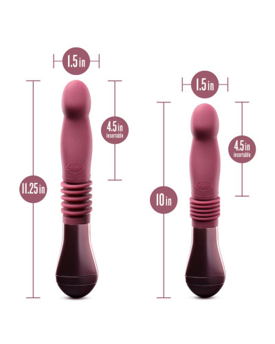 Пульсатор Temptasia by Blush - Trixie Thrusting Dildo - Wine Red - Фото №5