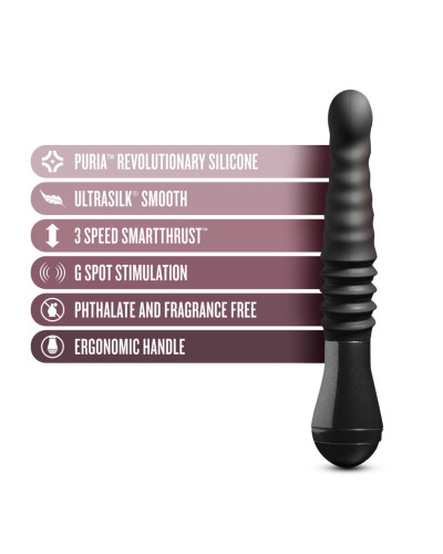 Пульсатор Temptasia by Blush - Lazarus Thrusting Dildo - Black - Фото №2