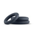 Набор эрекционных колец Boners 3-Piece Cock Ring Set - Grey - Фото №1