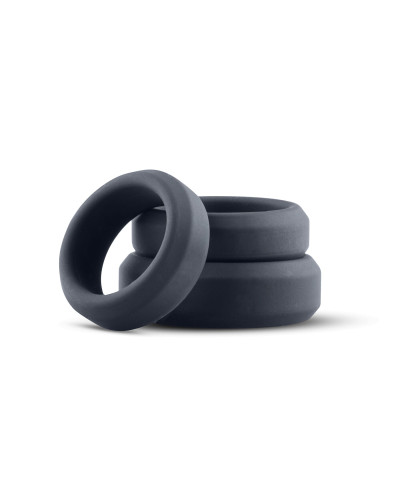 Набор эрекционных колец Boners 3 Ring kit (flat rings) - Фото №1