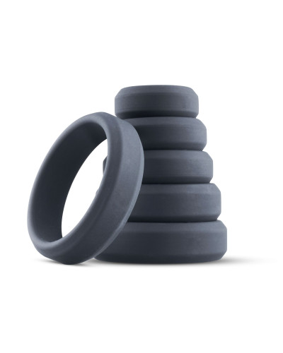 Набор эрекционных колец Boners 6-Piece Cock Ring Set - Фото №1
