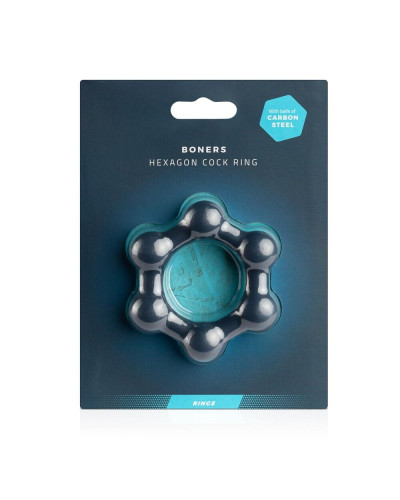 Эрекционное кольцо Boners Hexagon Cock Ring - Фото №3