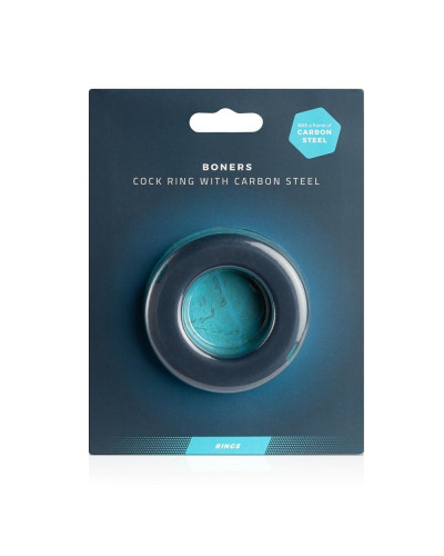 Эрекционное кольцо Boners Cock Ring With Carbon Steel - Фото №3