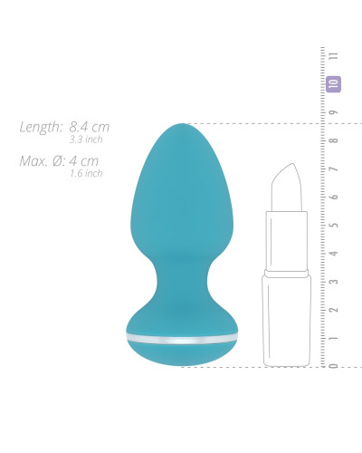 Анальна вібропробка Cala Azul - Blanca Vibrating anal plug - Фото №6