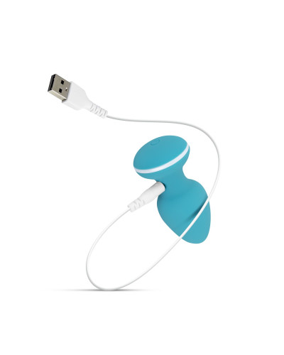 Анальна вібропробка Cala Azul - Blanca Vibrating anal plug - Фото №7