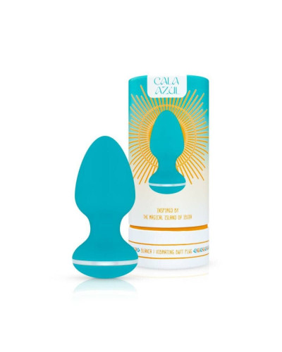 Анальна вібропробка Cala Azul - Blanca Vibrating anal plug - Фото №8