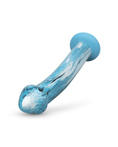 Стеклянный дилдо Gildo Ocean Ripple, объемная головка, идеально для точки G - Фото №4
