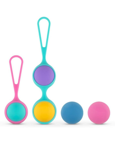 Набор вагинальных шариков PMV20: Vita – Kegel Ball Set, масса 40, 50, 60 г, два держателя - Фото №1