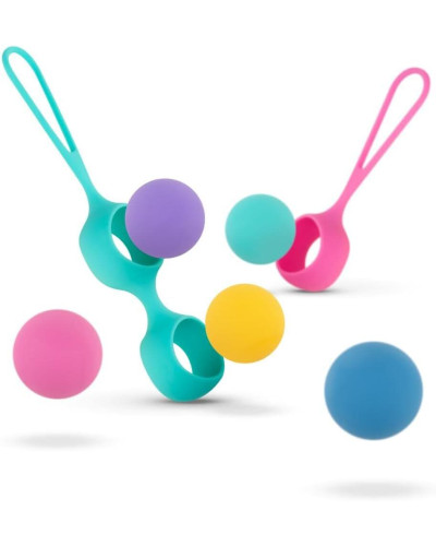 Набор вагинальных шариков PMV20: Vita – Kegel Ball Set, масса 40, 50, 60 г, два держателя - Фото №4