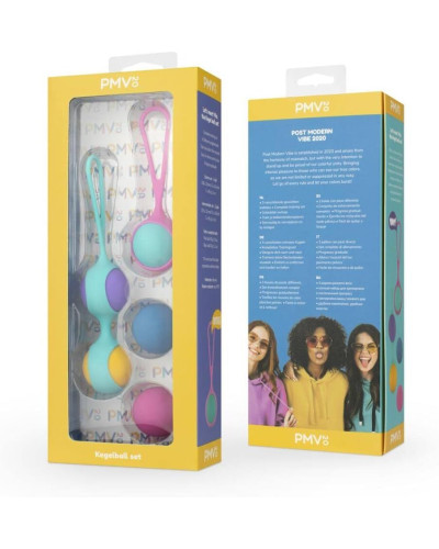 Набор вагинальных шариков PMV20: Vita – Kegel Ball Set, масса 40, 50, 60 г, два держателя - Фото №6