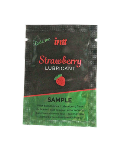 Пробник лубриканта на водной основе Intt Strawberry (2 мл) - Фото №1