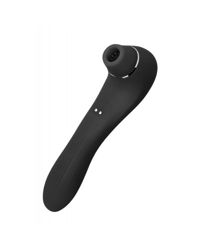 Вібратор і вакуумний стимулятор Alive Midnight Quiver Black - іграшка 2 в 1 - Фото №1