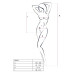 Бодистокинг с имитацией корсетной шнуровки Passion BS094 One Size, white, цветочный узор, с доступом - Фото №5