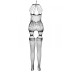 Бодистокинг с множеством бретелей Passion BS095 One Size, red, имитация пояса и чулок, с доступом - Фото №4