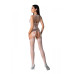 Бодістокінг з безліччю бретелей Passion BS095 One Size, white, імітація пояса та панчіх, з доступом - Фото №2