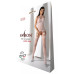 Бодістокінг з безліччю бретелей Passion BS095 One Size, white, імітація пояса та панчіх, з доступом - Фото №6
