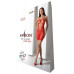Ажурна мінісукня на тонких бретелях Passion BS096 One Size, red, плетіння на грудях - Фото №6