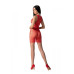 Мінісукня з вертикальним візерунком Passion BS097 One Size, red, плетіння з боків - Фото №2