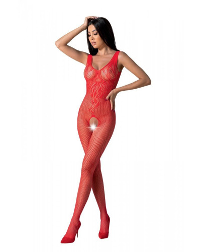 Бодистокинг с крыльями Passion BS098 One Size, red, средняя сетка, открытый доступ - Фото №1
