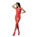 Бодистокинг с крыльями Passion BS098 One Size, red, средняя сетка, открытый доступ - Фото №1