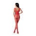 Бодистокинг с крыльями Passion BS098 One Size, red, средняя сетка, открытый доступ - Фото №2