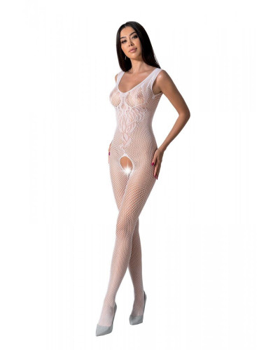Бодистокинг с крыльями Passion BS098 One Size, white, средняя сетка, открытый доступ - Фото №1