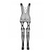 Бодистокинг с плетением на груди Passion BS099 One Size, black, открытый доступ, имитация подвязок - Фото №3