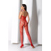 Бодистокинг с плетением на животике Passion BS100 One Size, red, декоративный шов, с доступом - Фото №9