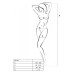 Бодістокінг з плетінням на животику Passion BS100 One Size, white, декоративний шов, з доступом - Фото №5