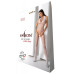 Бодістокінг з плетінням на животику Passion BS100 One Size, white, декоративний шов, з доступом - Фото №6