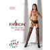 Еротичні колготки-бодістокінг з тонкими підв’язками Passion S028 One Size, black, відкритий доступ - Фото №4