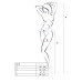 Эротические колготки-бодистокинг с тонкими подвязками Passion S028 One Size, white, открытый доступ - Фото №3