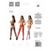 Эротические ажурные колготки-бодистокинг Passion S029 One Size, red, пояс и чулки, с доступом - Фото №5