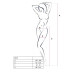 Эротические ажурные колготки-бодистокинг Passion S029 One Size, white, пояс и чулки, с доступом - Фото №3
