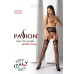Эротические колготки-бодистокинг с плетением на бедрах Passion S030 One Size, white, цветочный узор - Фото №4