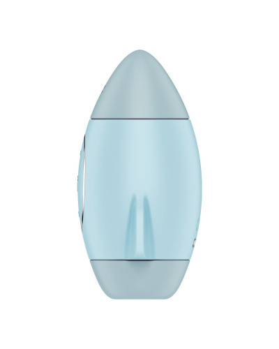 Вакуумный стимулятор с вибрацией Satisfyer Mission Control Blue, 2 независимых мотора - Фото №3