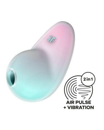 Вакуумний стимулятор з вібрацією Satisfyer Pixie Dust Mint/Pink - Фото №1