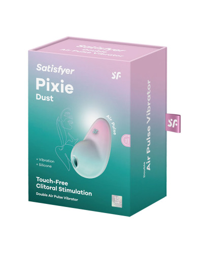 Вакуумний стимулятор з вібрацією Satisfyer Pixie Dust Mint/Pink - Фото №6