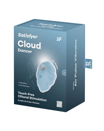 Вакуумний стимулятор з вібрацією Satisfyer Cloud Dancer Blue - Фото №6