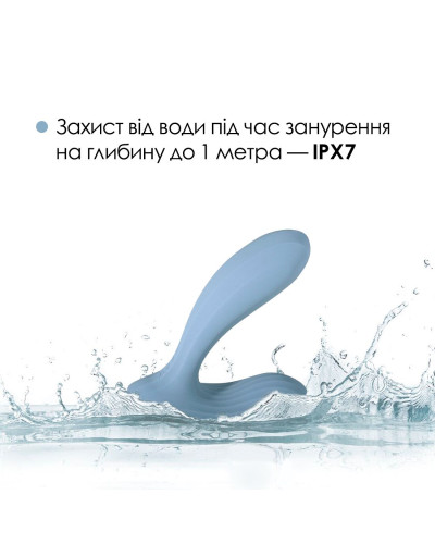 Смарт-вібратор в трусики Svakom Erica Dusty Blue, дуже гнучкий, 2 мотори - Фото №5