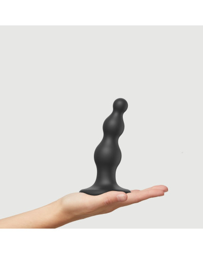 Насадка для страпона Strap-On-Me Dildo Plug Beads Black S - Фото №2